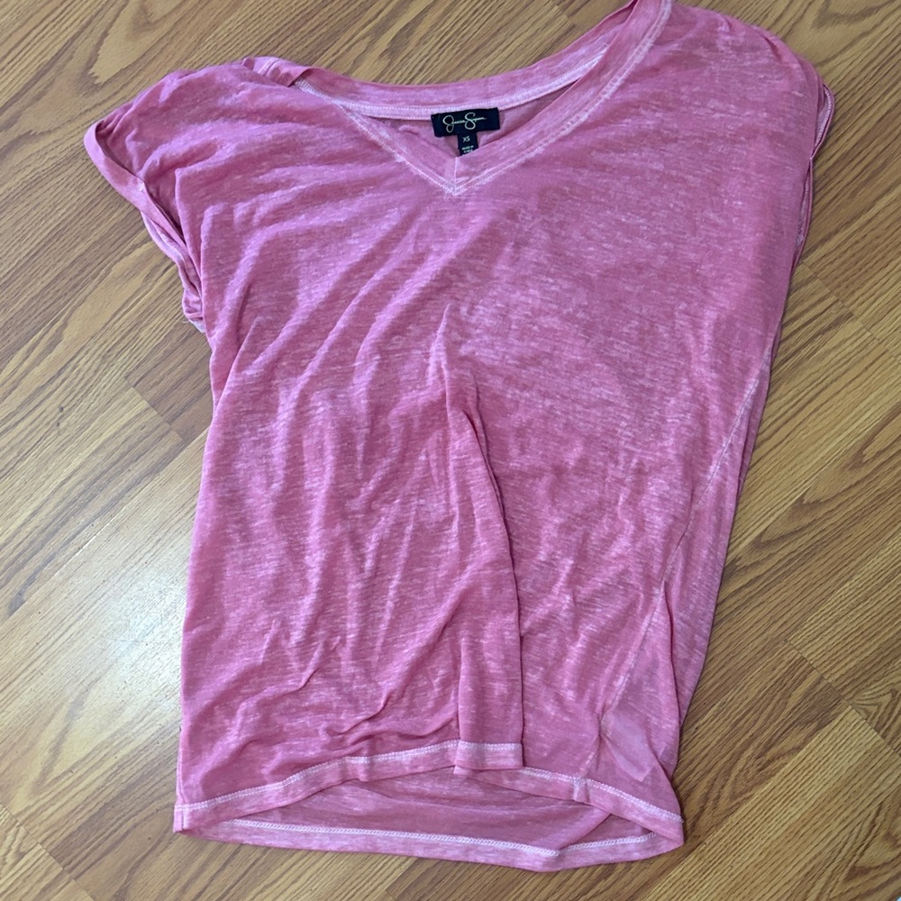 Jessica Simpson Pink V-Neck Top